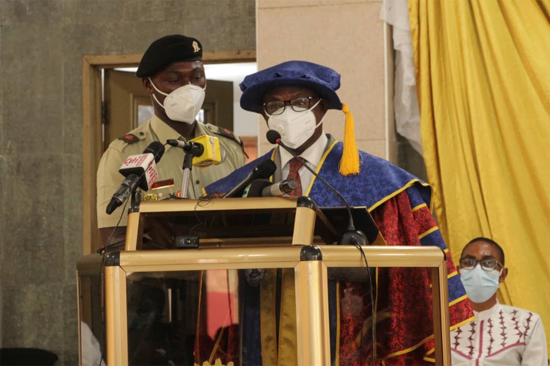 Prof. Osei-Wusu Achiaw  — The VC, delivering his speech