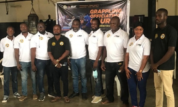 The leadership of the Professional Combat Sports Association of Ghana after the course