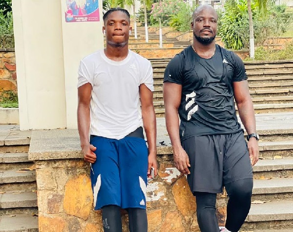 Laryea Kingston (right) wants his son Jacob Kingston to follow his footsteps