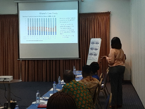Dr Priscilla Twumasi Baffour making her presentation 