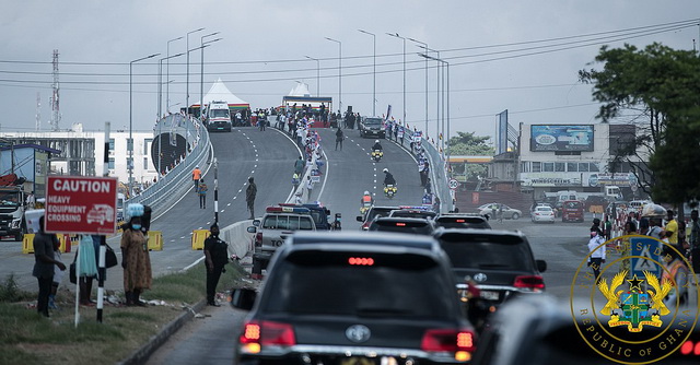 Wednesday, 25 November 2020 - President Akufo-Addo commissions Phase One of Obetsebi Lamptey Interchange project at Kaneshie, Accra