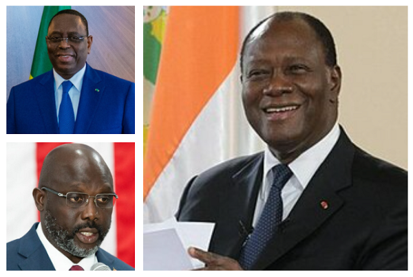 President of Senegal, Macky Sall, President of Liberia, George Weah and the President of Cote d'Ivoire, Alassane Ouattara