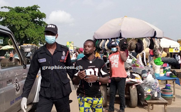 Failure to wear face masks: Over 200 people arrested in Tema, Cape Coast