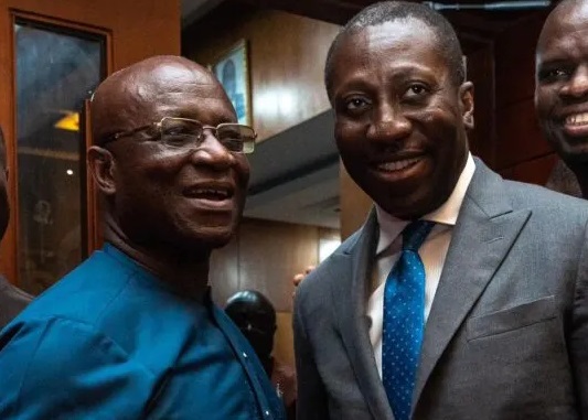 Kyei-Mensah-Bonsu (left) with Alexander Afenyo-Markin