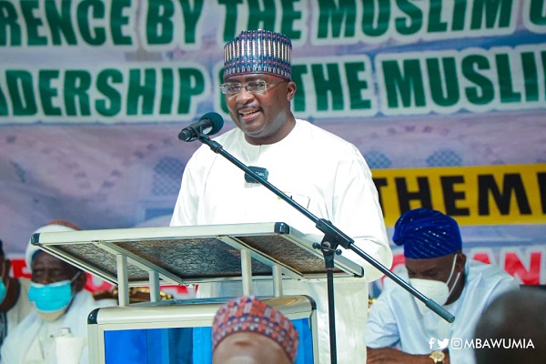 Vice President Dr. Mahamudu Bawumia speaking at the National Muslims Conference
