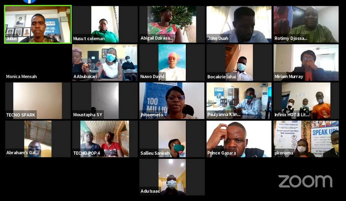 A snapshot from the Zoom meeting