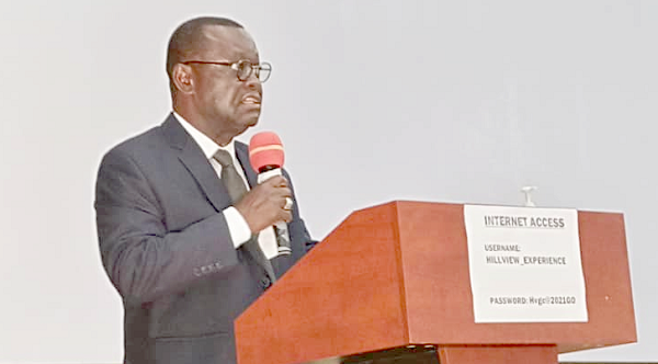 Professor Ebenezer Oduro Owusu, Vice-Chancellor of the University of Ghana, speaking at the workshop