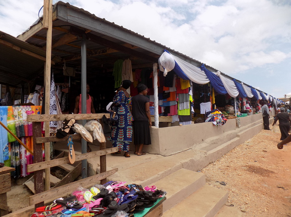  Some of the market stalls.