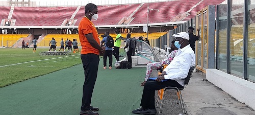 Coach Bashir Hayford and Maxwell Konadu (left)