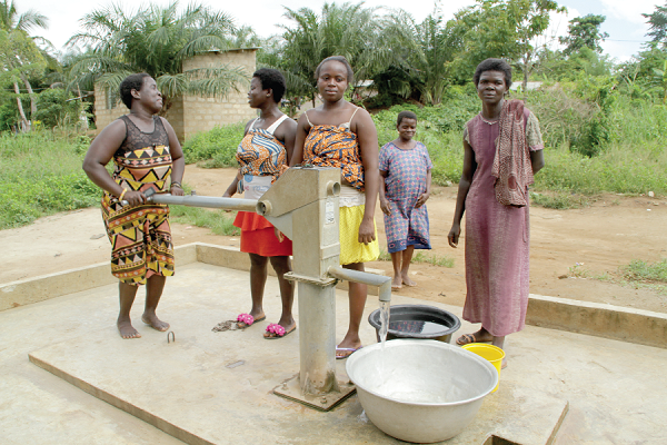 • The report says a community water pump or well can give women and girls the equivalent of 77 million working days per year. 