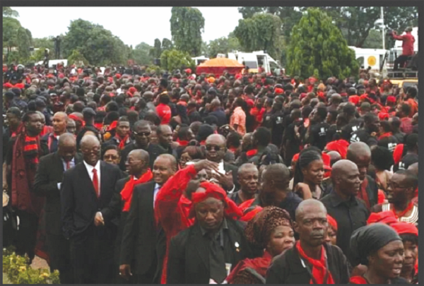 • A funeral gathering