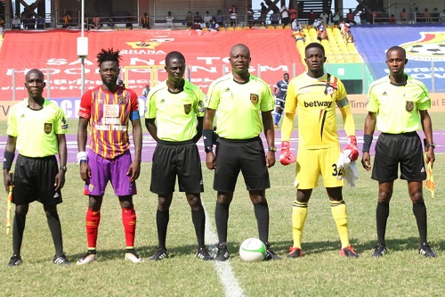 Officials who officiated the game between Hearts and Liberty