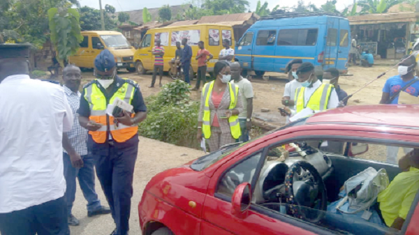 Some of the impounded vehicles parked at the Oda Divisional Police Command