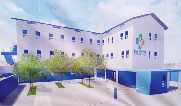 An artist's impression of the 100-bed hospital