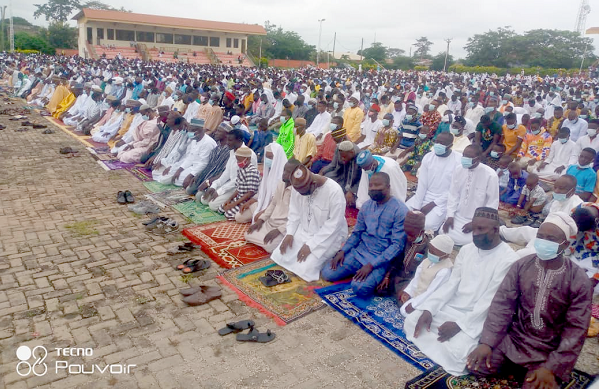 •A scene from the Sunyani Jubilee Park where Muslims converged to thank Allah