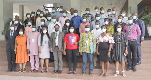 Prof. Richard Phillips (5th left), Scientific Director, KCCR, and other resource persons with the participants. Picture: EMMANUEL BAAH