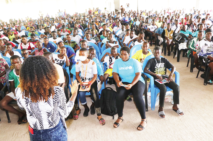 The participants being taken through some lessons