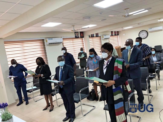 Members of the University of Ghana, Legon governing council being inducted into office