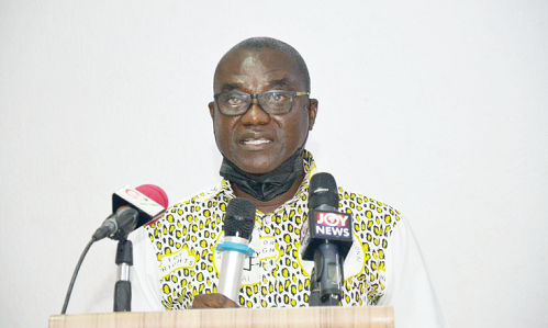 • Mr Frank Doyi, Director, Amnesty International Ghana, briefing the press
