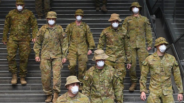 The army was also used to help enforce a lockdown in Melbourne last year