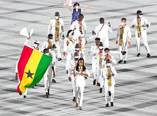 Ghana’s Olympic team at the opening ceremony