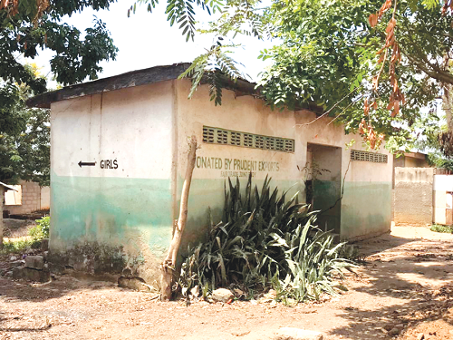 The deplorable state of the only toilet facility serving the primary schools