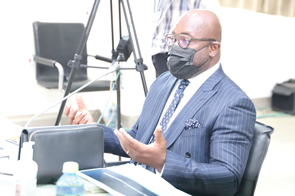 Mr Andrew Egyapa Mercer, Deputy Minister designate for Energy, answering questions at the Appointments Committee of Parliament