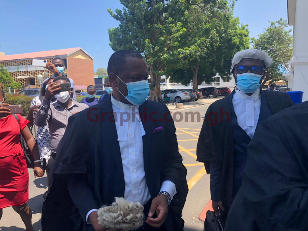 Justice Srem-Sai (left) lawyer for the #FixTheCountry movement leaving the Supreme Court after the ruling on Tuesday.