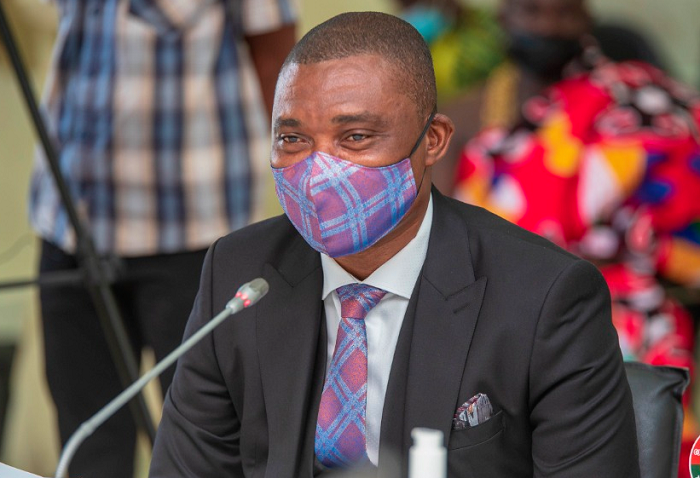 Mr George Mireku Duker answering questions before the Appointments Committee of Parliament.  Picture: GABRIEL AHIABOR