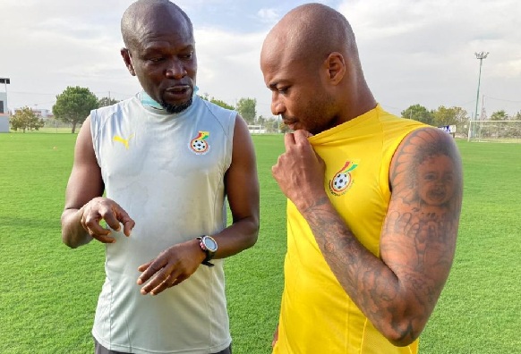 Andre Ayew (right) and his coach Charles Akonnor believe the Black Stars need to improve on their goalscoing form
