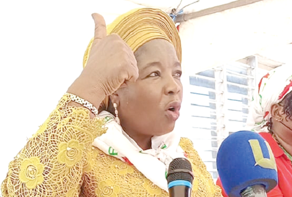 •  Nana Akosua Frimpomaa Sarpong-Kumankumah, National Chairperson of the CPP, addressing the gathering