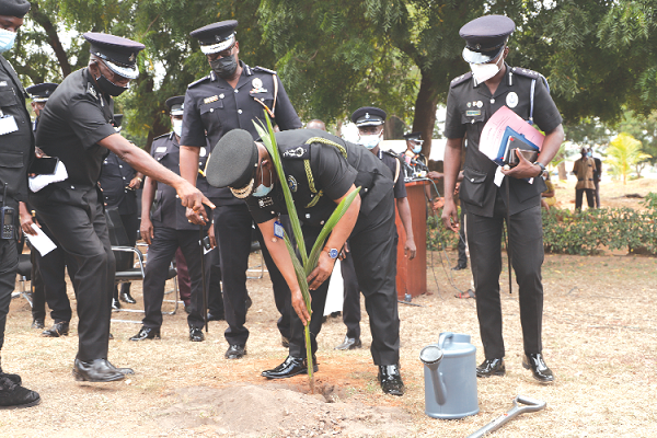 •The IGP (middle) planting a palm tree