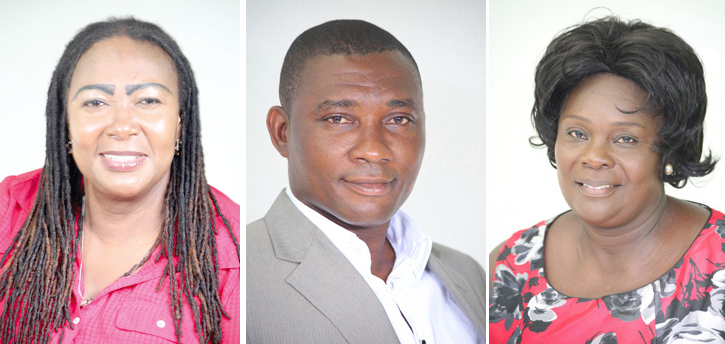 Tina Gifty Naa Ayeley Mensah —Deputy Minister designate for Health, Mr George Mireku Duker — Deputy Minister designate for Lands and Natural Resources and Naana Eyiah Quansah —Deputy Minister designate for Interior