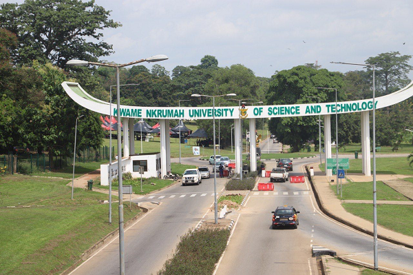 The entrance leading to the KNUST campus in Kumasi is characterised by a beautiful vegetation cover. Picture: EMMANUEL BAAH