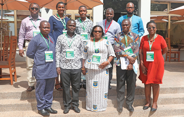 •  Mr Amatus Deyang (2nd right), Director of Agriculture Engineering of the Ministry of Food and Agriculture, with some of the participants 