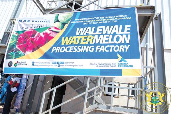 A section of the Walewale watermelon factory