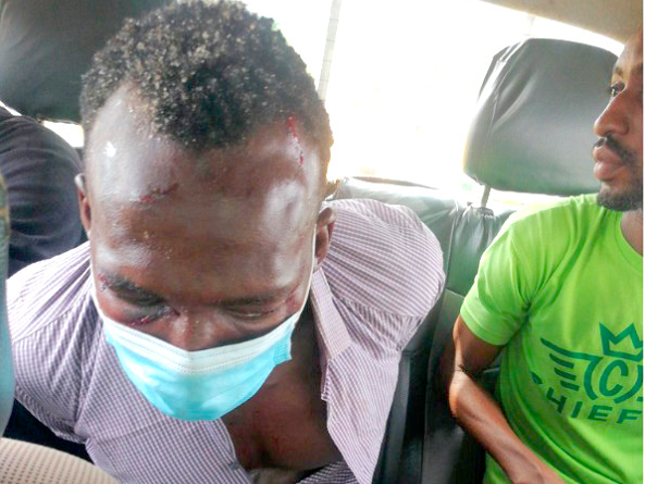 • Kojo Nkrumah aka Joe, the convict, being conveyed in car to court