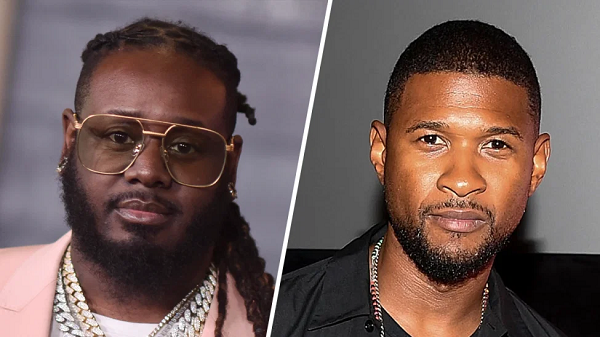 T-Pain (left) and Usher (right).