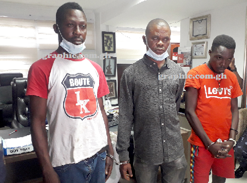 From left, Eric Alorbu, Uche-Nna Endurance and Amegavi Agbeko 