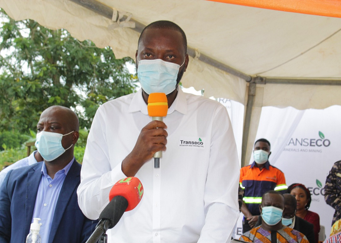 The Chief Servant of Transeco Minerals and Mining, Mr. Godwin Amarh
