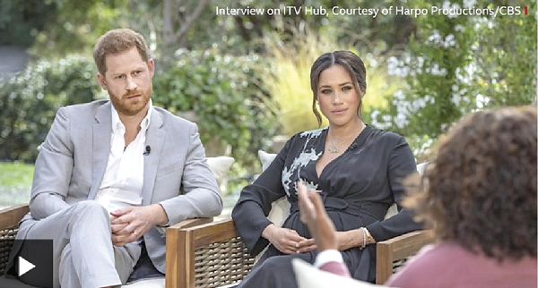 Meghan and Harry during the interview
