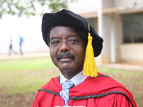 Rev. Prof. Owusu-Sekyere, VC of the Cape Coast Technical University, addressing  the students