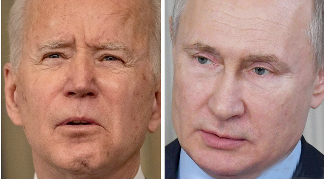Joe Biden (left), US President and Vladimir Putin, Russian President