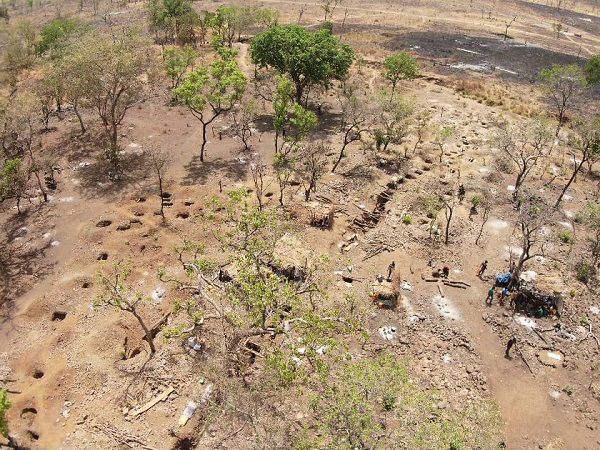 Aerial view of some portions of the forest
