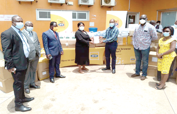 MTN donates PPE to health institutions in Ashanti Region 