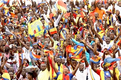 Fans at the Accra Stadium