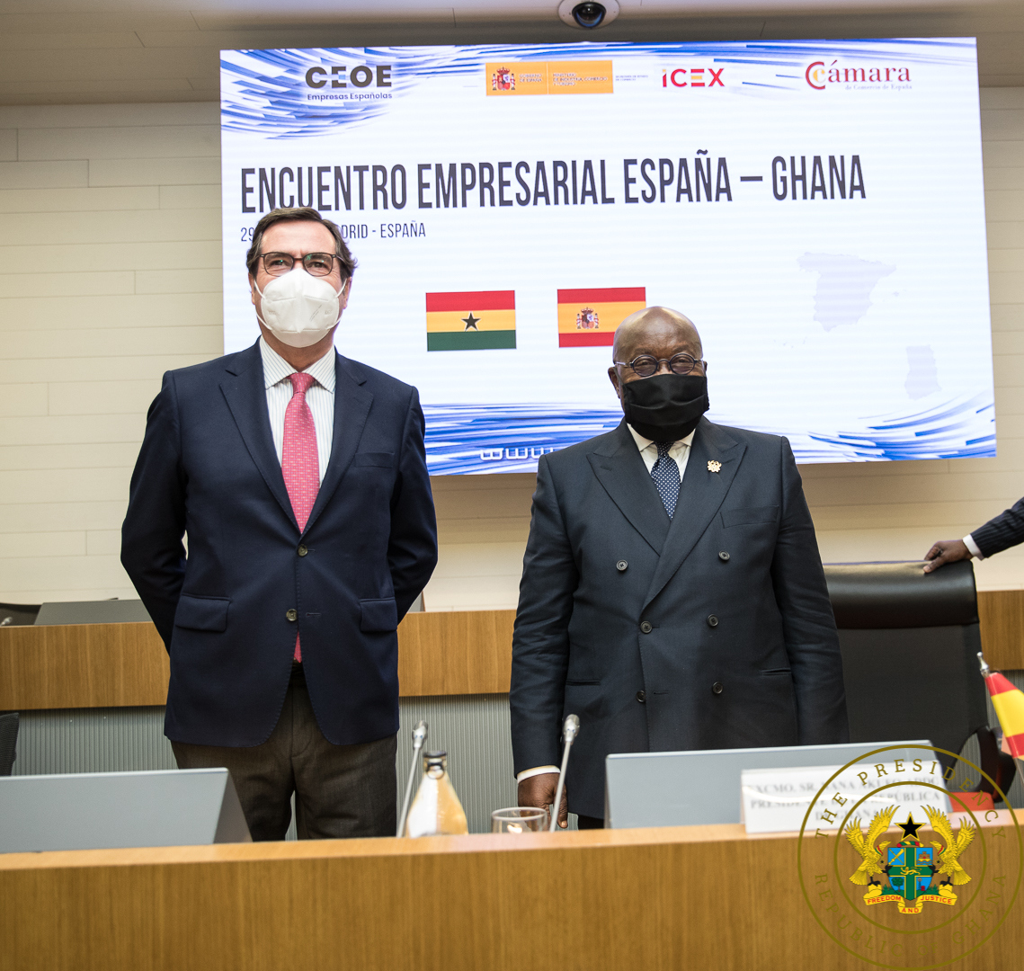 'Ghana is a haven of peace, investments are protected' - Akufo-Addo to Spanish investors
