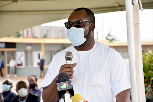 Dr Matthew Opoku Prempeh  Minister of Energy, addressing workers of the Tema Oil Refinary