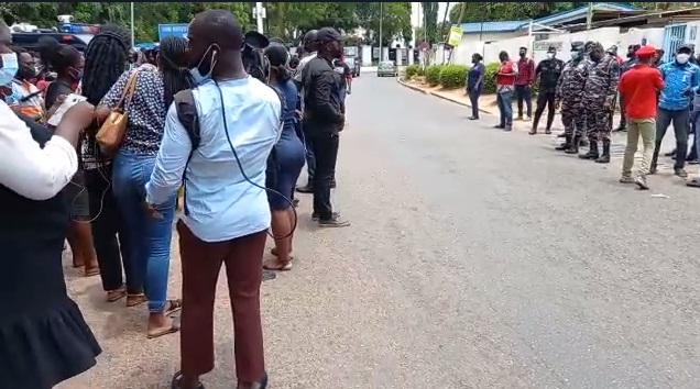 Stranded students of GIJ after they were locked out of campus