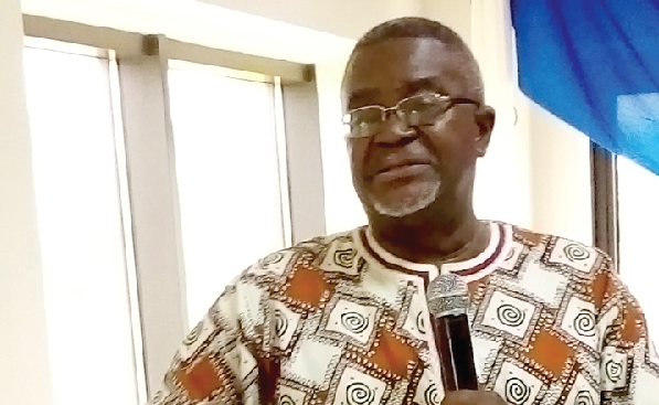  Mr Charles Aheto-Tsegah , former Executive Secretary of the National Council for Curriculum and Assessment, addressing the delegates.